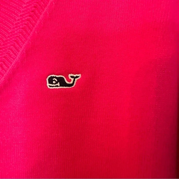Vineyard Vines Pink V-Neck Heritage Cotton Sweater Size Small - Picture 3 of 9